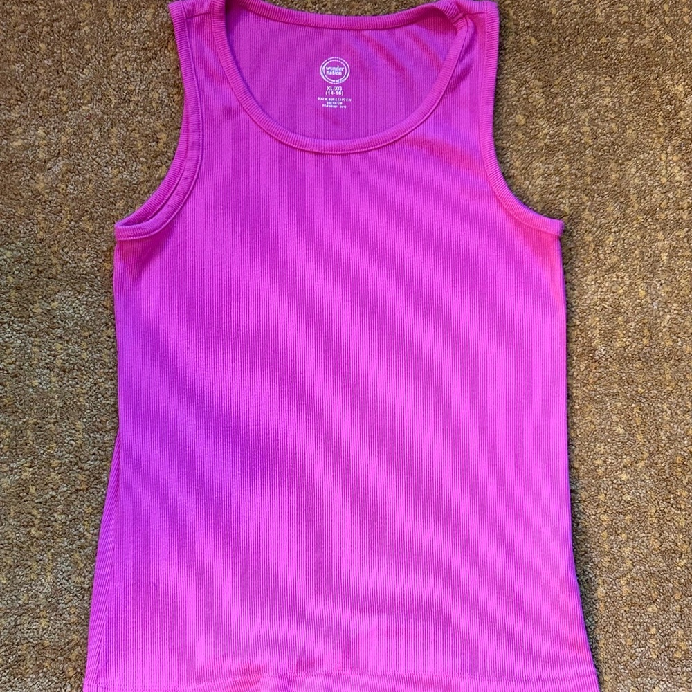 Wonder Nation Pink Fitted Tank Top